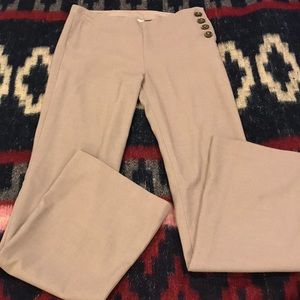 Anthropologie grey fitted pants with flare